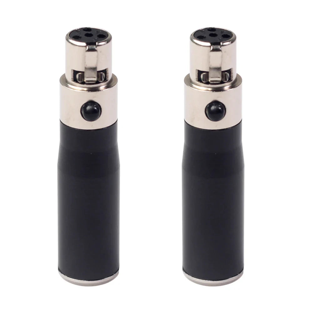 Mini XLR 3-Pin Male to 4-Pin Female Audio Adapter | Black
