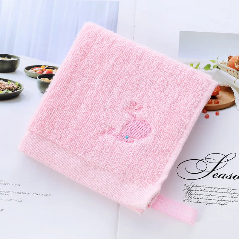 Baby Cotton Handkerchief Face Towel 25x25cm – Cartoon Print