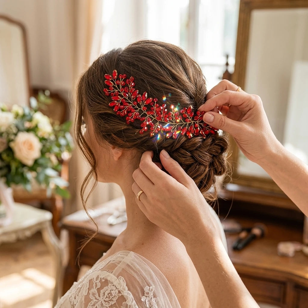 Crystal Bridal Hairpiece Elegant Wedding Headpiece For Women With Alloy Rhinestone Design Peaceful Pleasures Health and Wellness