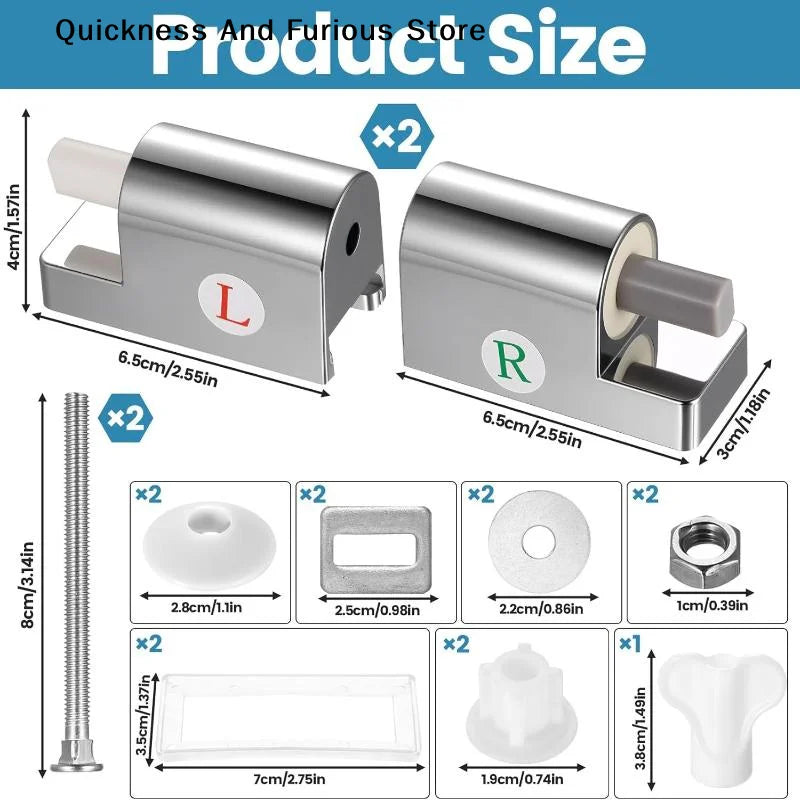 Soft Close Toilet Seat Hinges – ABS Replacement Hinge Set