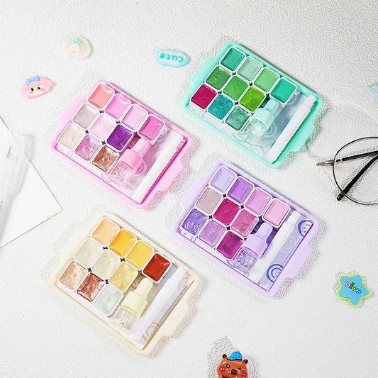 10 Colors Macaron Watercolor Paint Portable Solid Beginners Perfect Peaceful Pleasures Health and Wellness