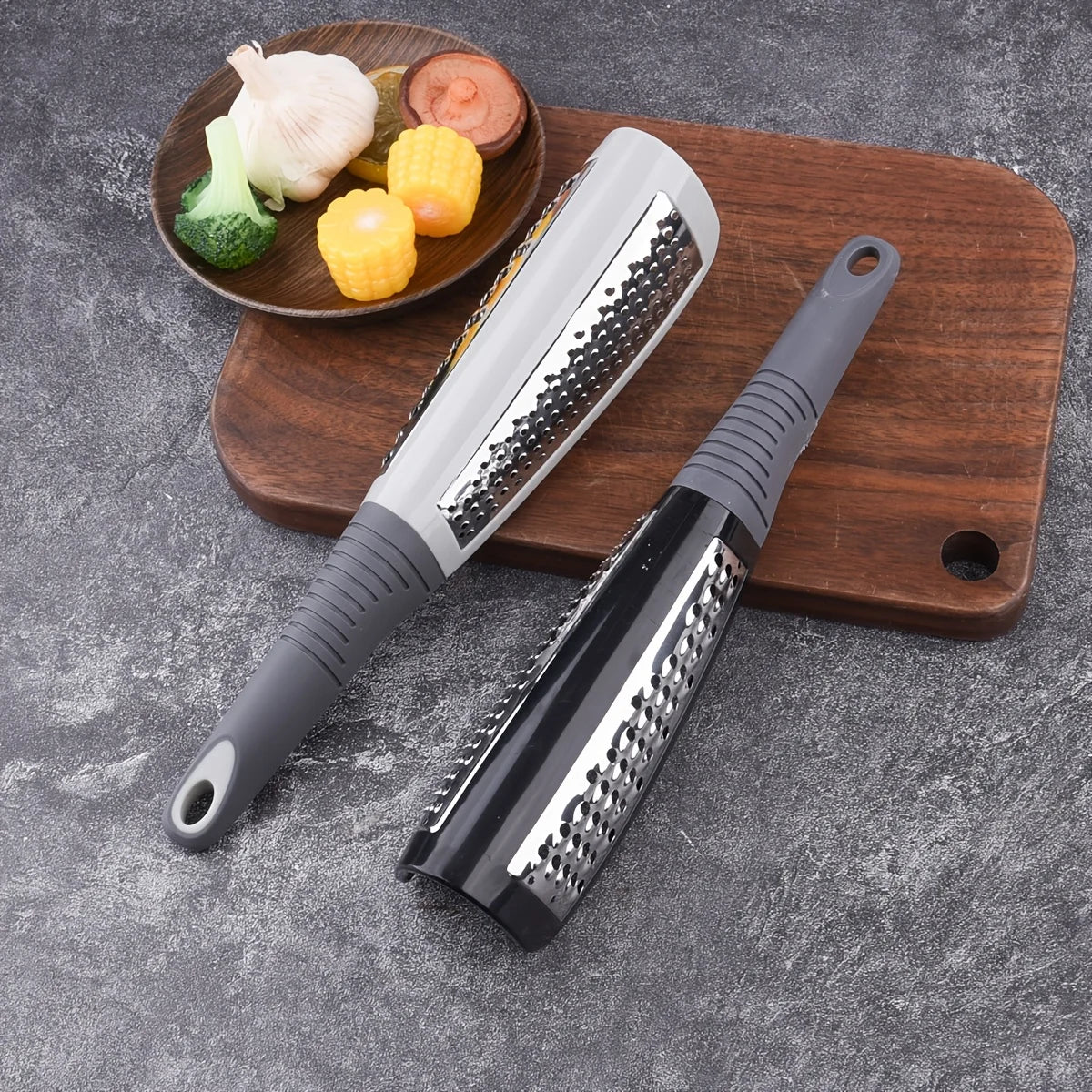 Double-Sided Stainless Steel Cheese Grater | Non-Slip Handle