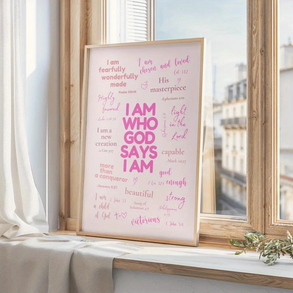 Bible Christian Affirmation Verse Wall Art Prints Canvas Painting Poster Picture For Living Bedroom Dining Room Home Decor Gift Peaceful Pleasures Health and Wellness