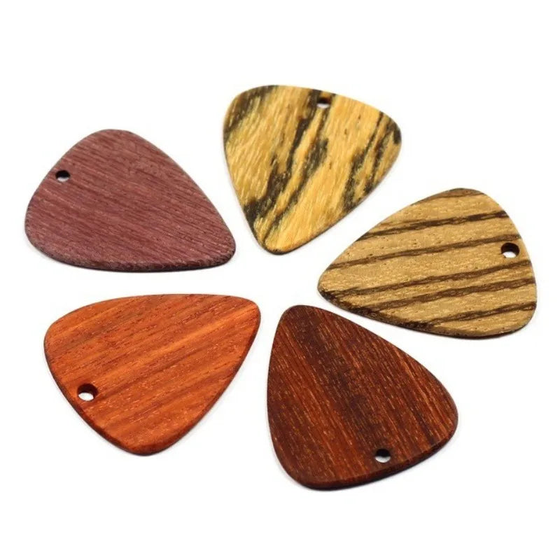 Guitar Pick Wood Red Sandalwood Necklace Pendant