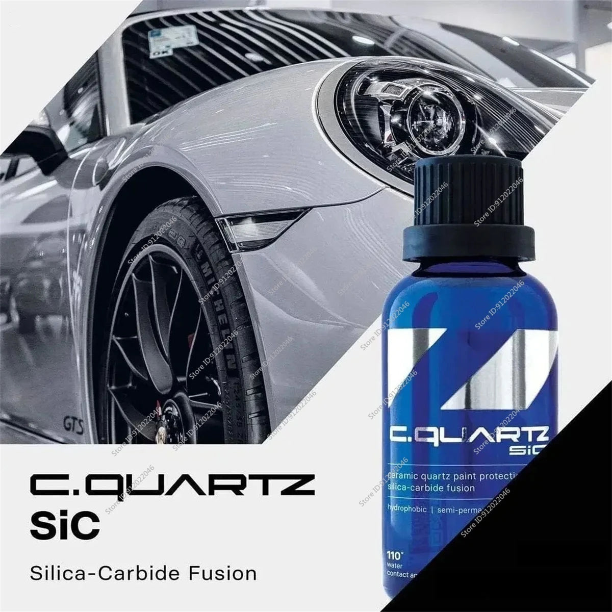 For CAR CQUARTZ SiC 30ml Kit Car Ceramic Coating Finish Quartz Based Nanotechnology Bonds To Paint Glass Metal and Plastic Peaceful Pleasures Health and Wellness