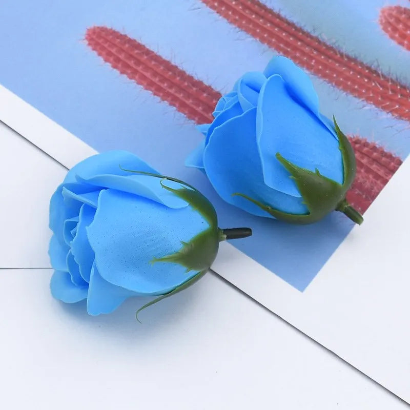 Artificial Soap Rose Flowers 50/100 Pcs – Wedding DIY Decor