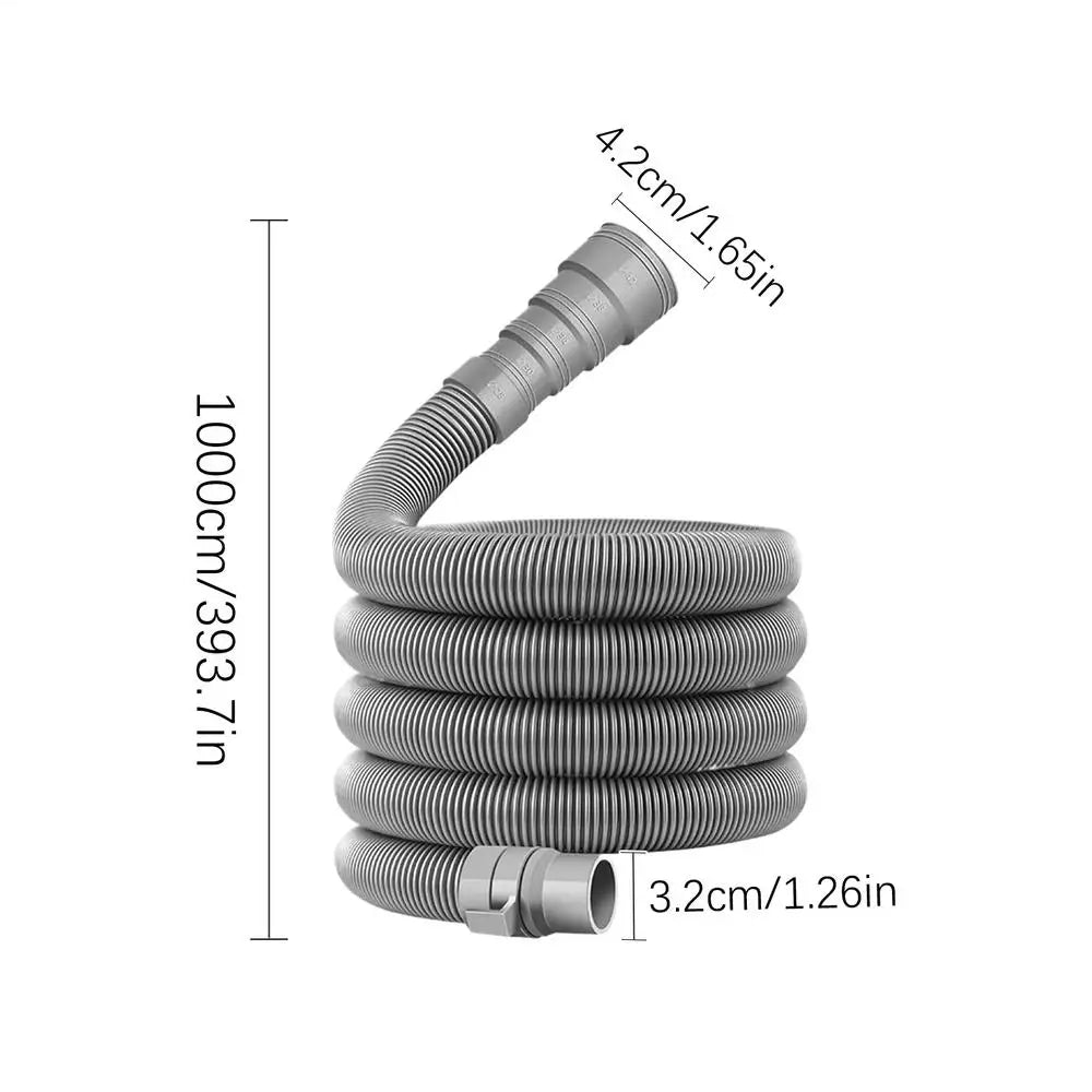 Foldable Caravan Sewer Pipe Kit 2/4/6/10m RV Trailer Sewer Hose With Adjustable Adapter & Clamp Leakproof RV Hose Rv Accessories Peaceful Pleasures Health and Wellness 10m