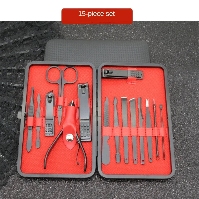 Professional Stainless Steel Manicure Set & Nail Grooming Kit Manicure Grooming Set Peaceful Pleasures Health and Wellness BF17-0006 China Mainland