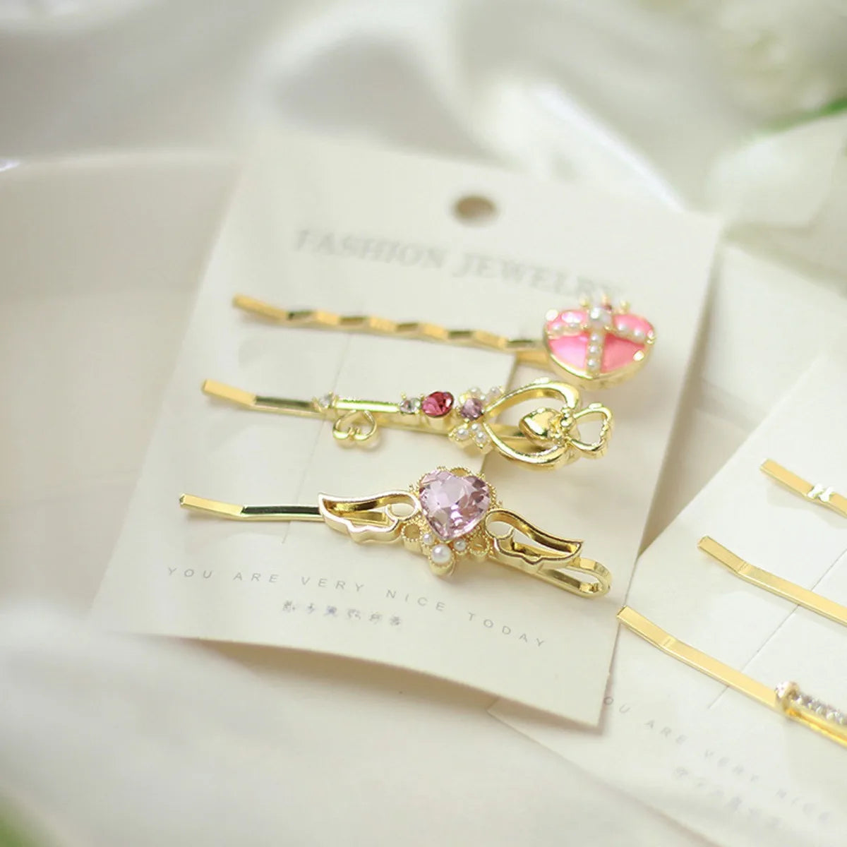3-Piece Love Star Moon Hair Clip Set Hair Accessories Peaceful Pleasures Health and Wellness