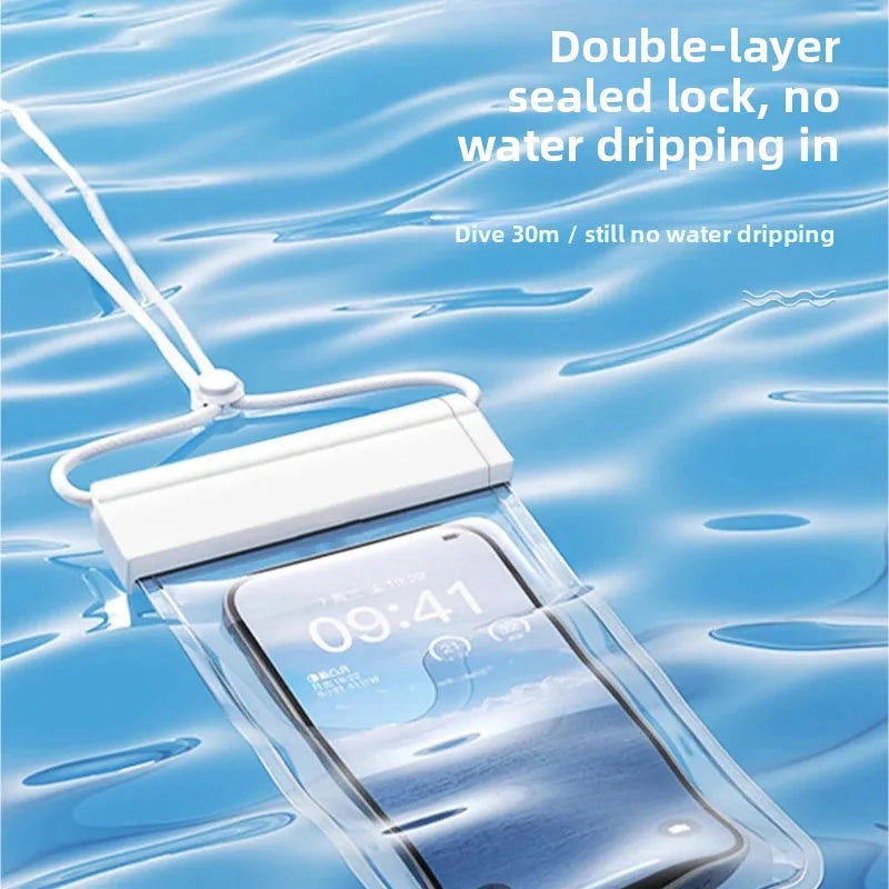 IPX8 waterproof bag transparent pouch for swimming waterproof smartphone case waterproof phone pack phone armbands and pouches Peaceful Pleasures Health and Wellness