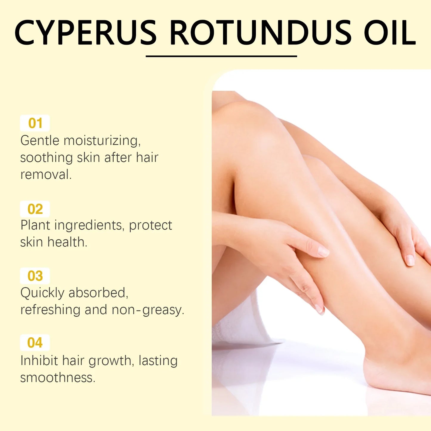 Cyperus Rotundus Oil Hair Inhibition Serum – Slow Regrowth