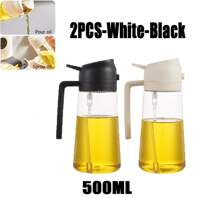 2-in-1 Oil Sprayer Bottle 500ml – Air Fryer, BBQ & Kitchen