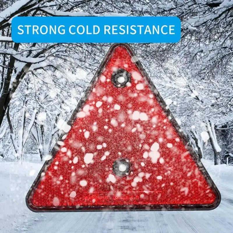 4/2/1pcs Red Triangle Reflectors Rear Reflectors Safety Warning For Trailer Bike Motorcycle Truck Boat Car Accessory Peaceful Pleasures Health and Wellness