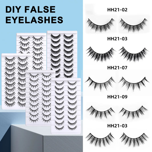 3D Fluffy False Eyelashes – 10 Pairs Full Strip Lashes False Strip Lashes Peaceful Pleasures Health and Wellness