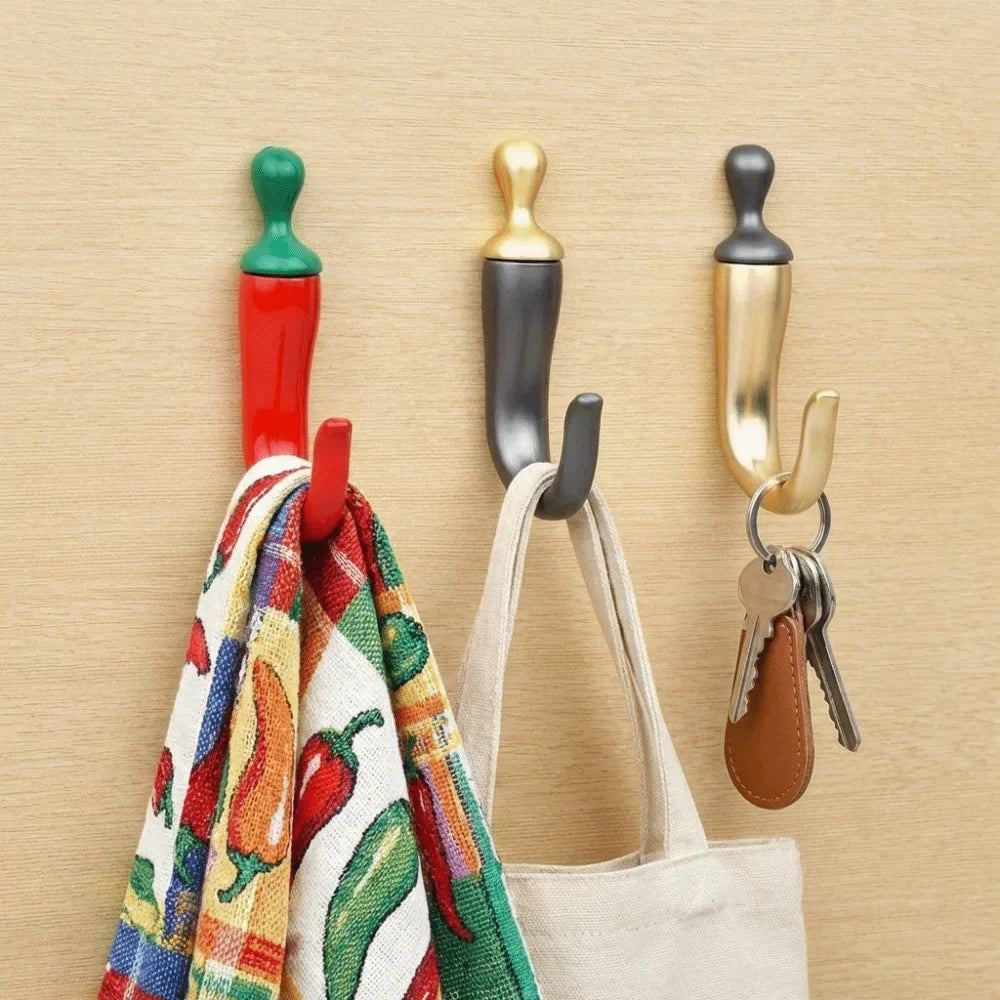 Zinc Alloy Chili Wall Hook – Waterproof Coat & Key Hook