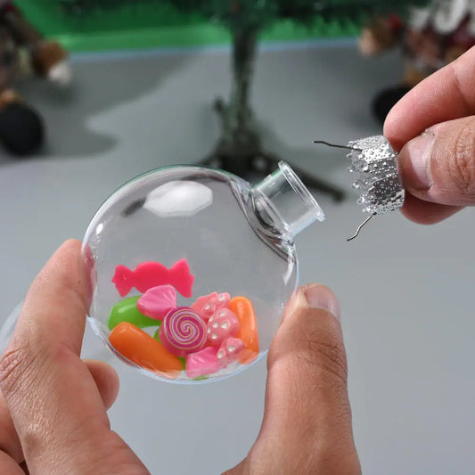 Clear Fillable Plastic Ball Ornaments 60/80/100mm – DIY Xmas Christmas Ornaments Oasis Select