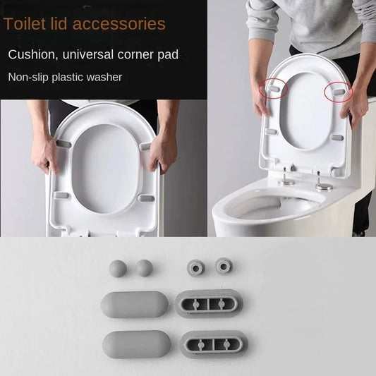6-Piece Toilet Seat Bumper Pads & Non-Slip Cushion Cover Kit Toilet Seat Bumpers Oasis Select