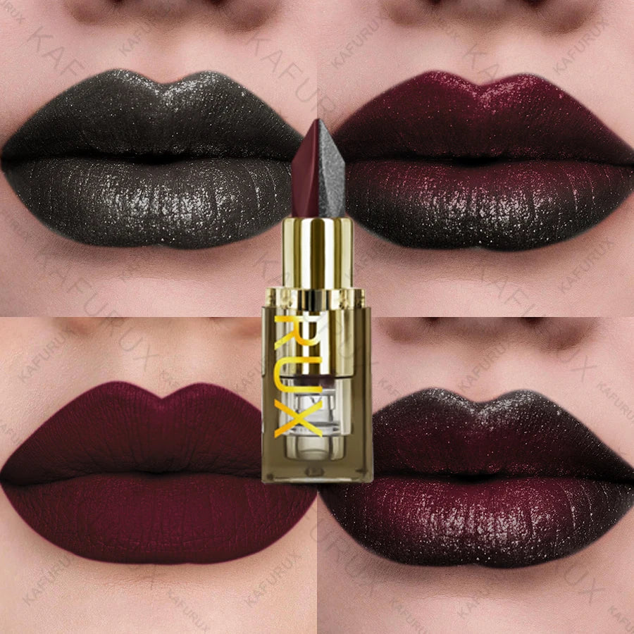 KAFURUX Two-Tone Glitter Matte Lipstick – 11 Shades