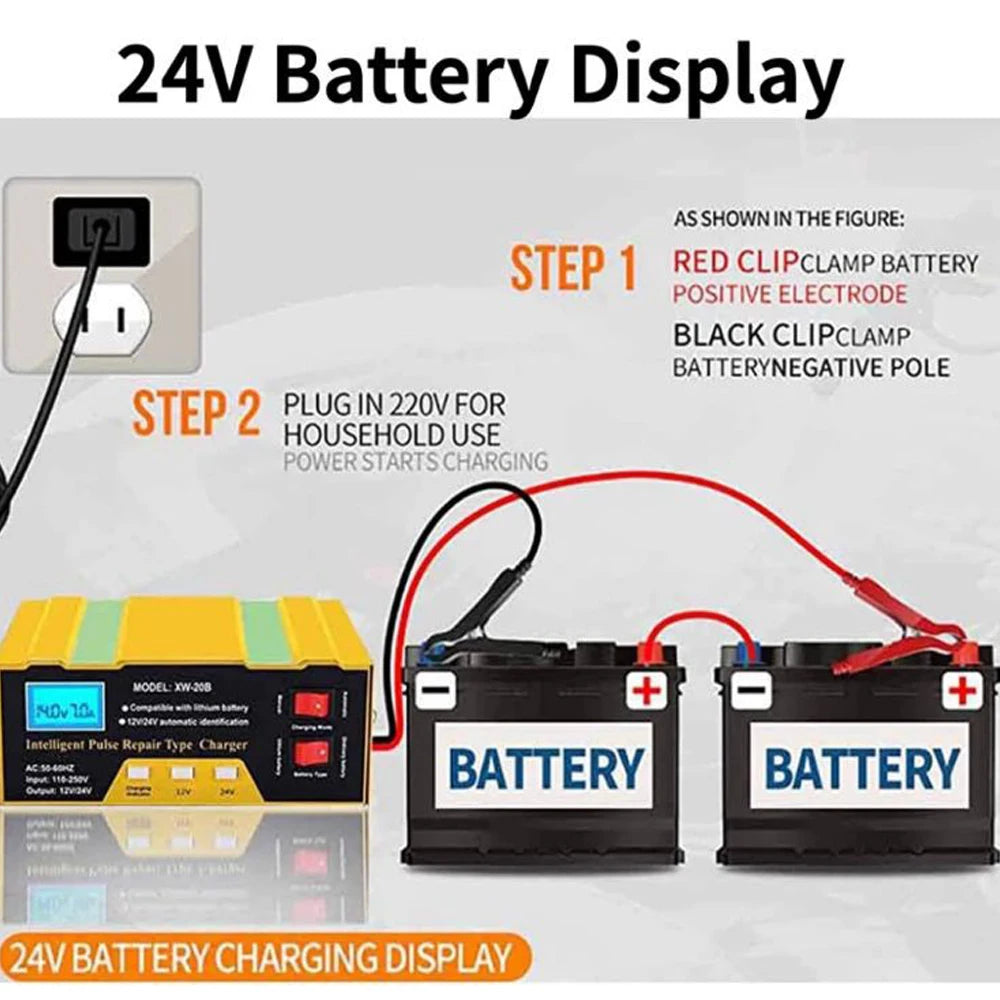 12V 24V Intelligent Pulse Repairing Charge Device Automotive Battery