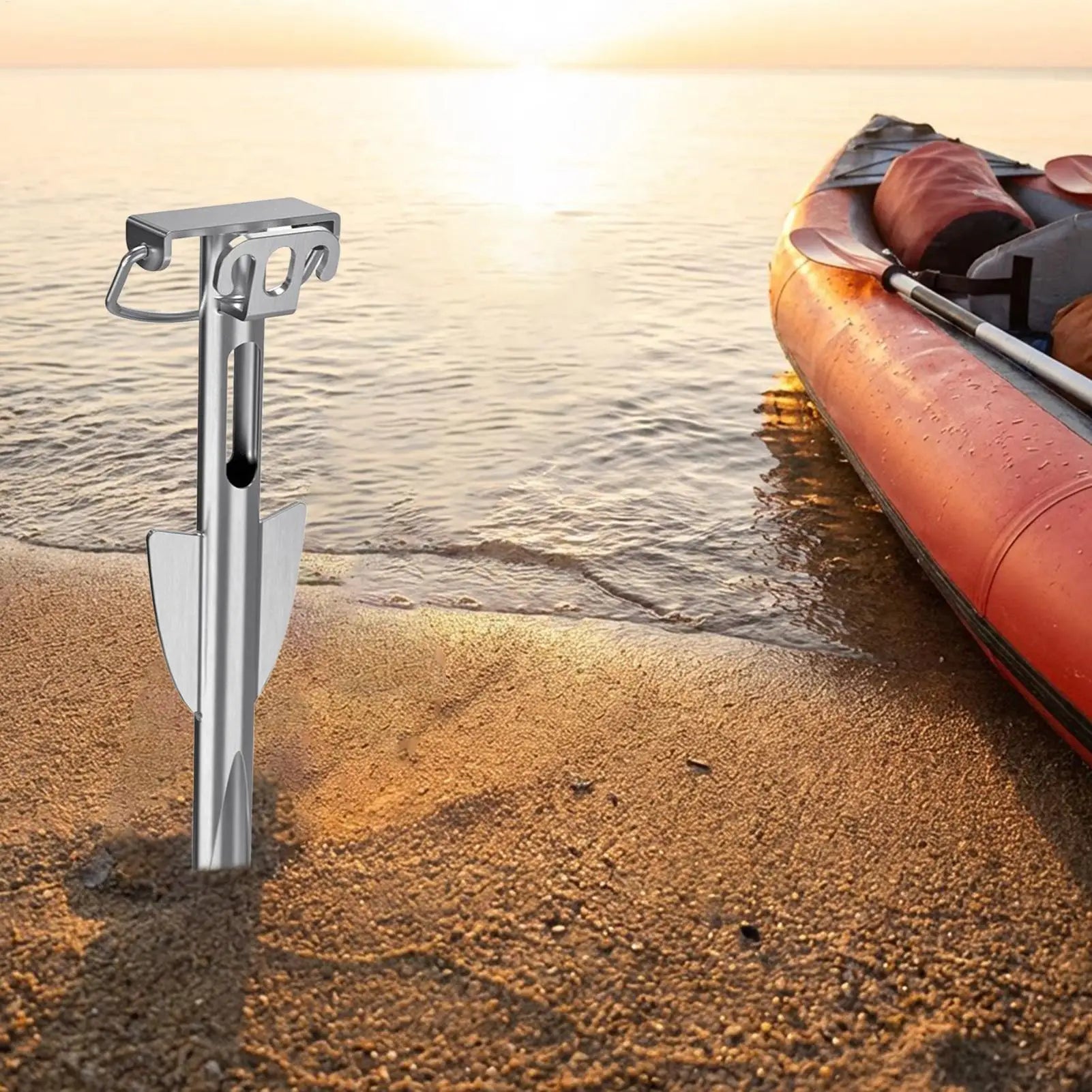 Stainless Steel Paddleboard Anchors Rustproof Beach Anchors For Kayak Inflatable Boat Raft Pontoon Fishing Water Sports Peaceful Pleasures Health and Wellness