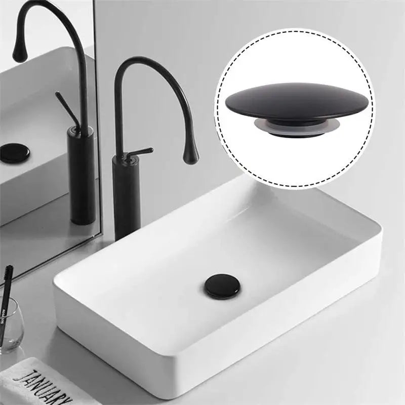 66mm PopUp Cap Click Clack Push Button Replacement Part Silver Chrome Basin Waste Sink Plug For Bathroom Sink Drain Stopper Peaceful Pleasures Health and Wellness
