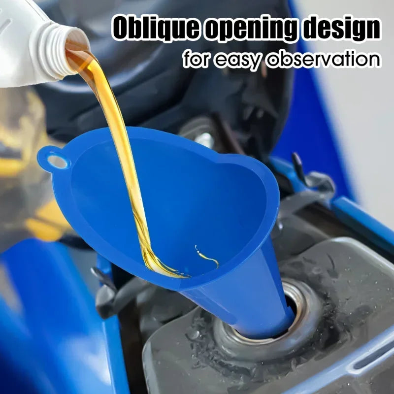 Long Stem Plastic Oil Funnel - Anti-Splash Design for Car & Motorcycle - Durable & Leak-Resistant Refueling Tool Peaceful Pleasures Health and Wellness