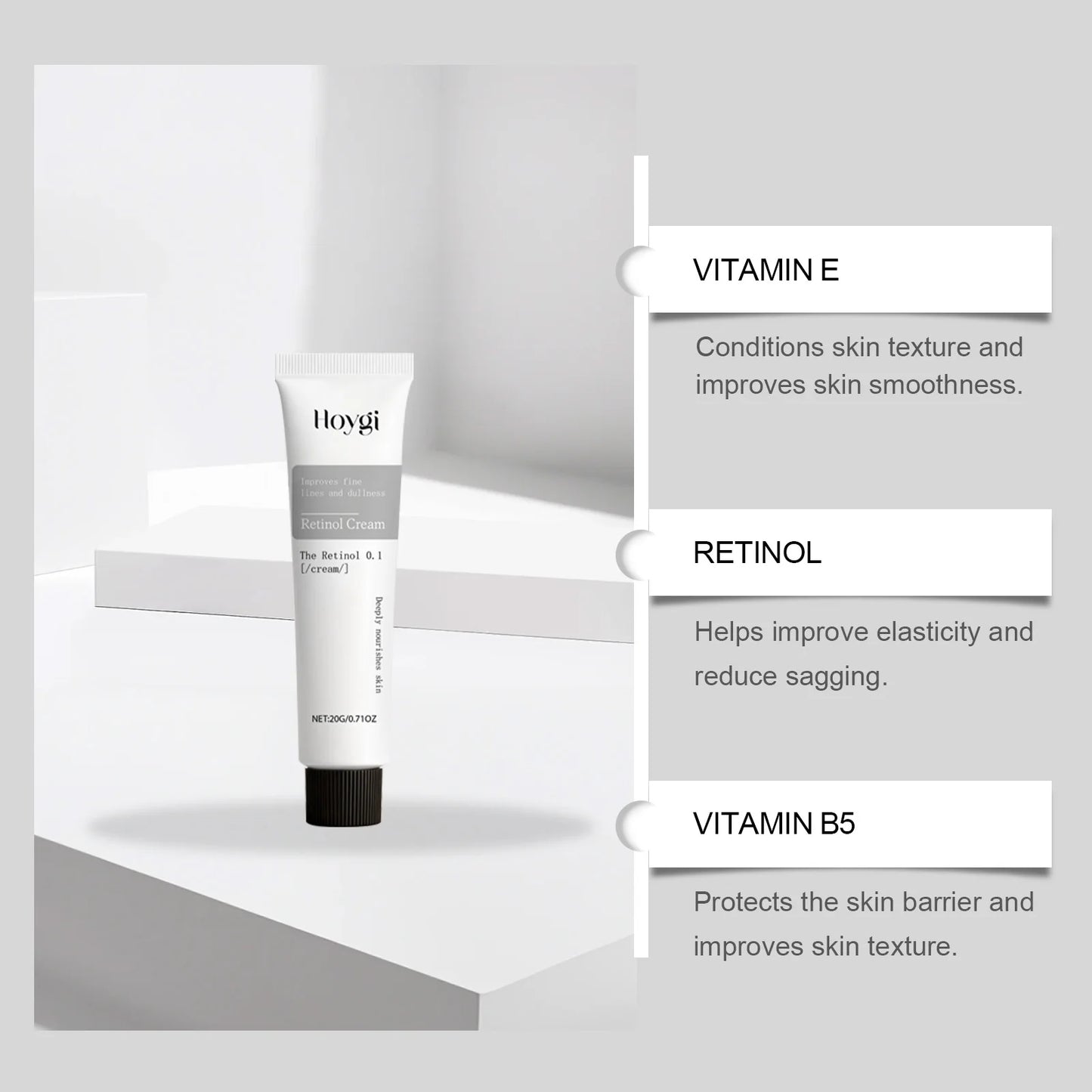 Retinol Face Cream with Vitamin E & B5 – Anti-Aging Moisturizer