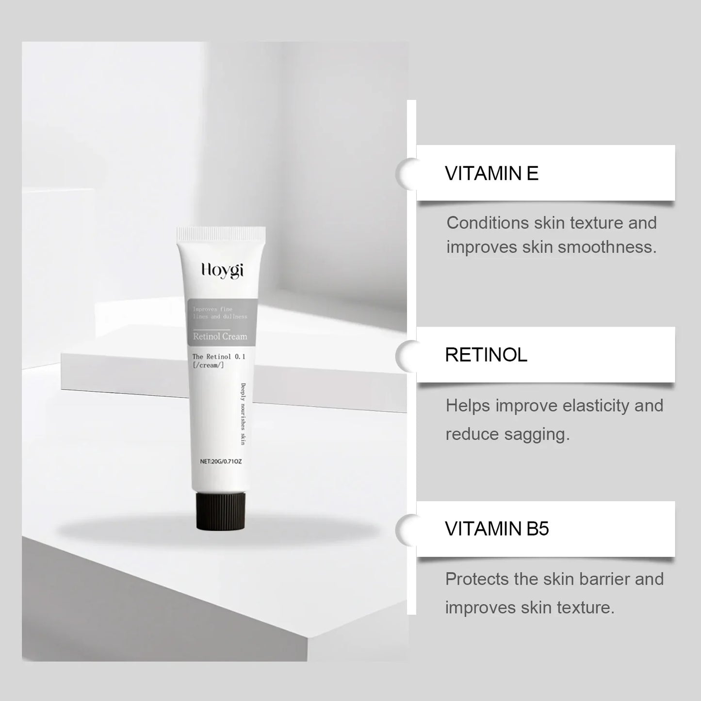 Hoygi Retinol Firming Cream – Anti-Aging Moisturizer, Vit E & B5