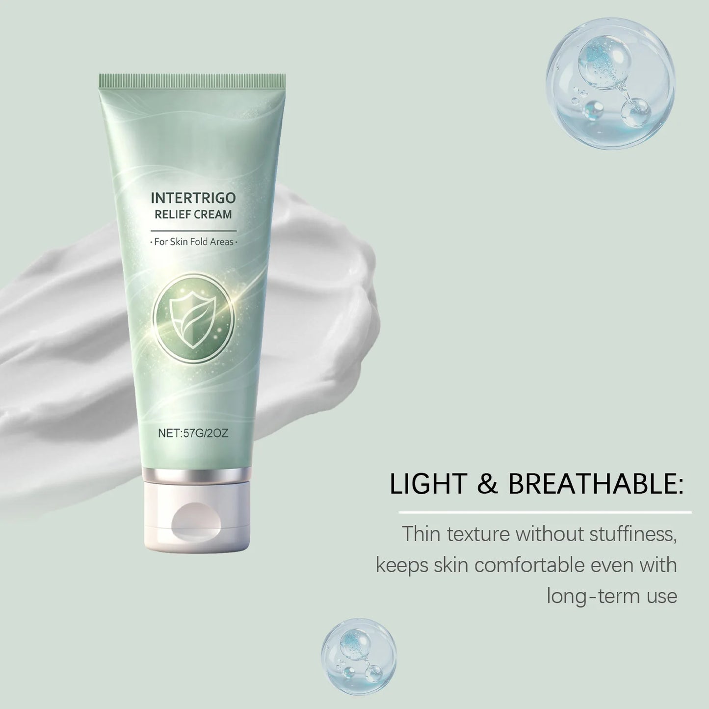 Intertrigo Relief Cream 57g | Skin Fold Redness & Hydration
