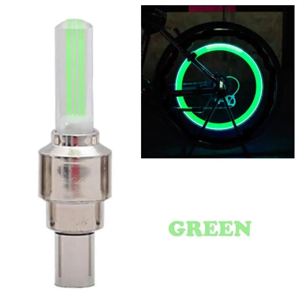 Neon Bike Spoke LED Light | Tire Valve Cap Wheel Light