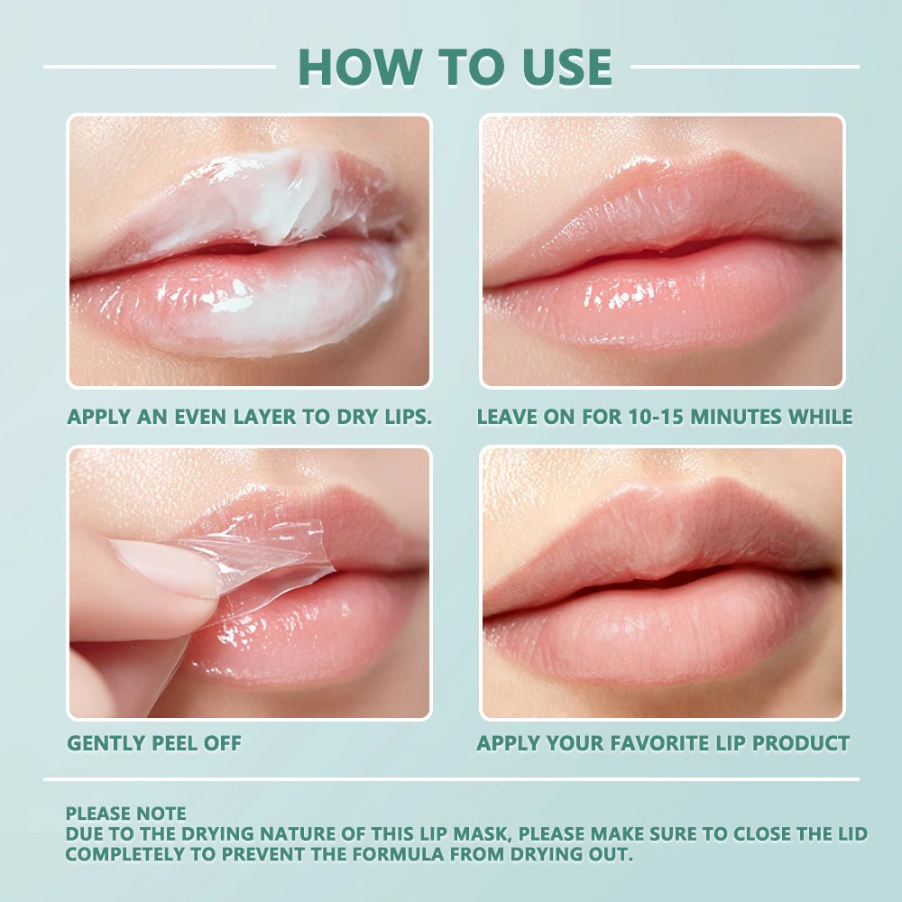 Lakerain Soothing Prep Lip Mask Exfoliate Deep Moisturizing Cool Soothing Lips Rich Color Rendering Gentle Tearable Lip Mask Peaceful Pleasures Health and Wellness
