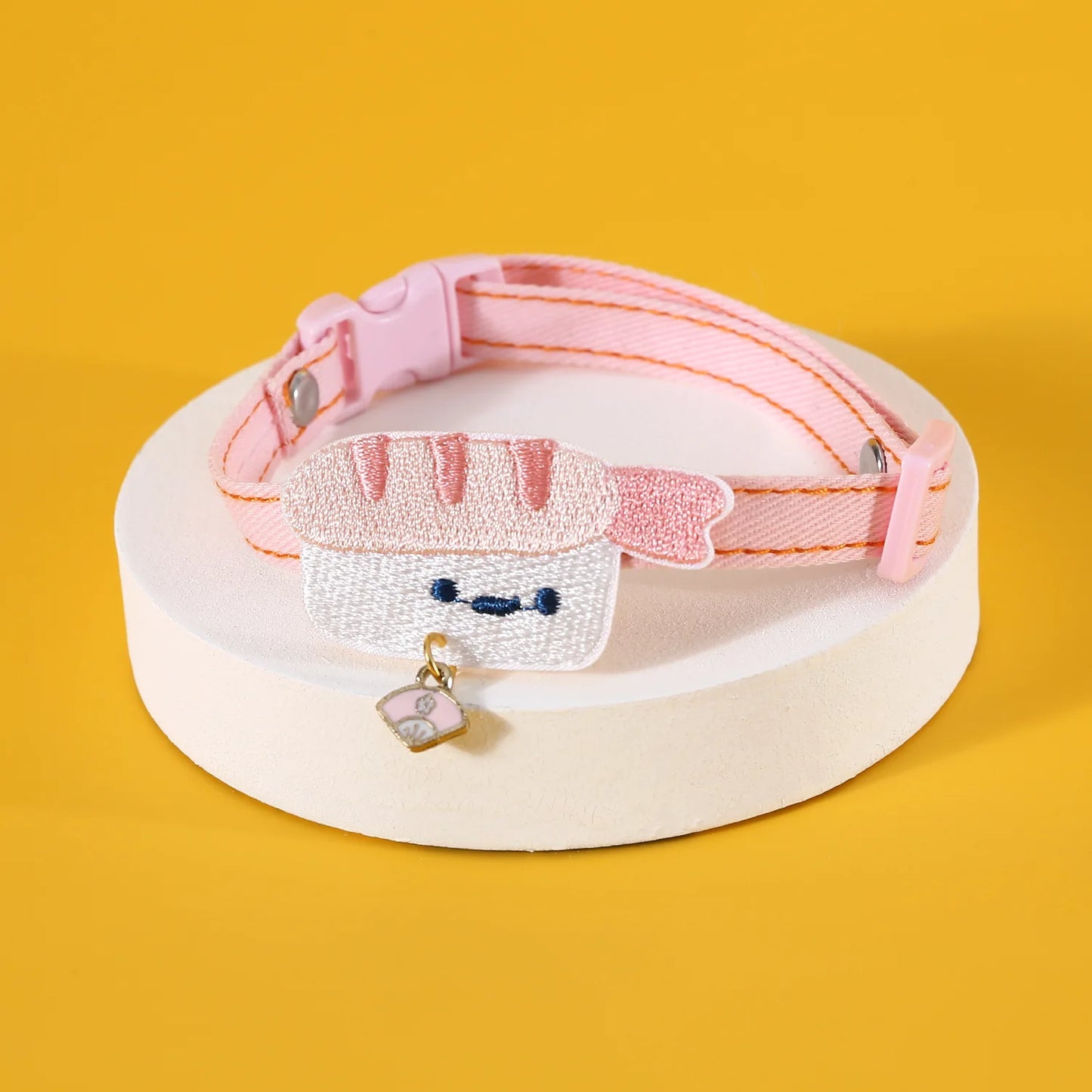 Sushi Embroidery Cat Collar – Adjustable Breakaway Safety Necklace