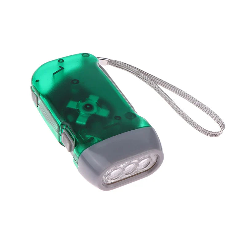 Hand-Crank Dynamo LED Flashlight | Battery-Free Emergency Torch