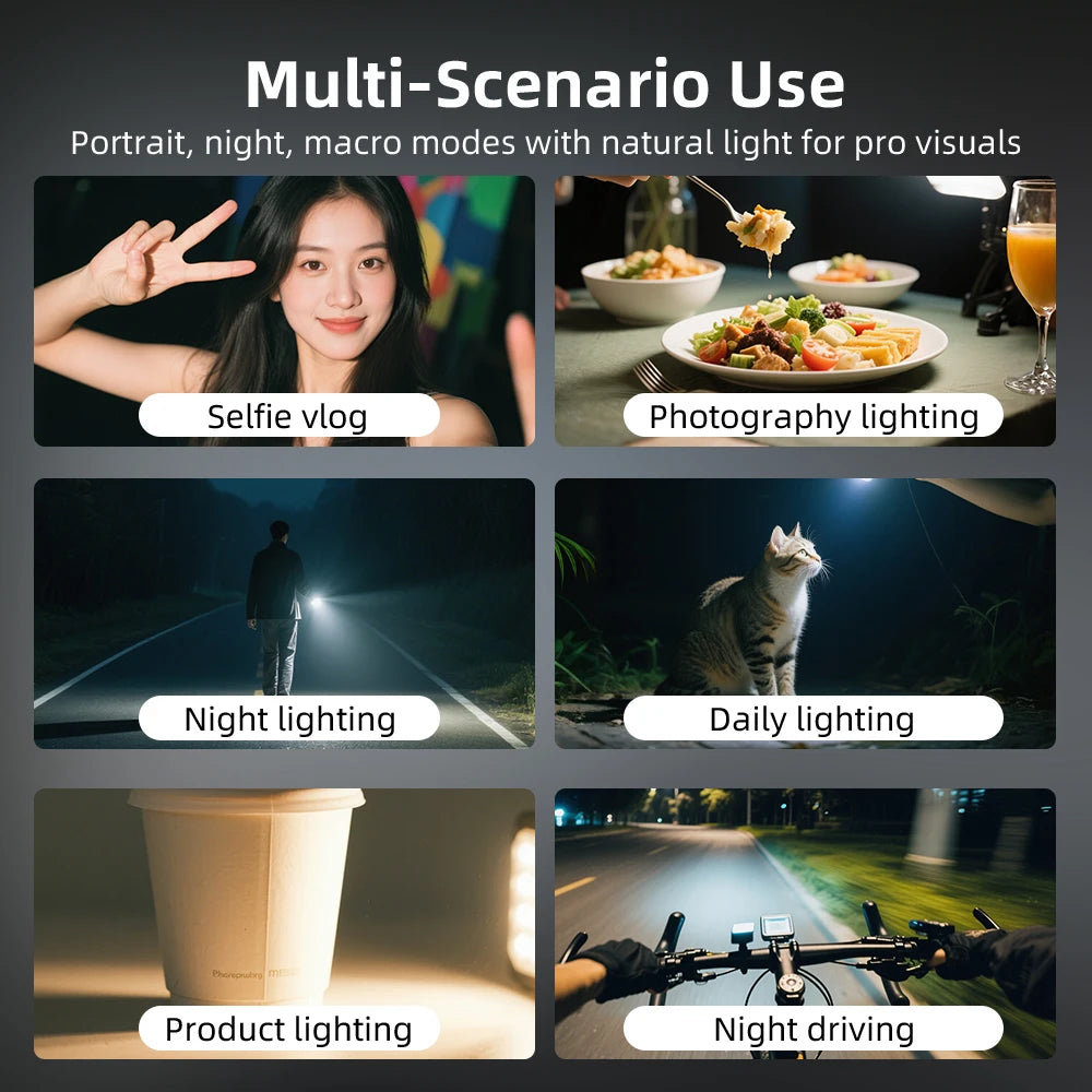4-Level Adjustable Light Smooth 4-Step Dimming For DJI OSMO ACTION 6 Fill Light Selfie Lighting Photography Accessory Peaceful Pleasures Health and Wellness
