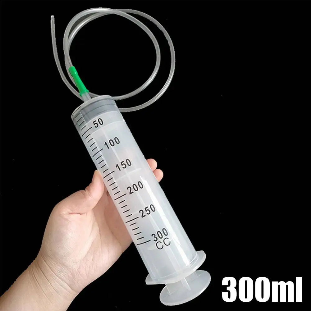 Large Plastic Syringe with 1m Hose | 100/300/500ml Dispenser