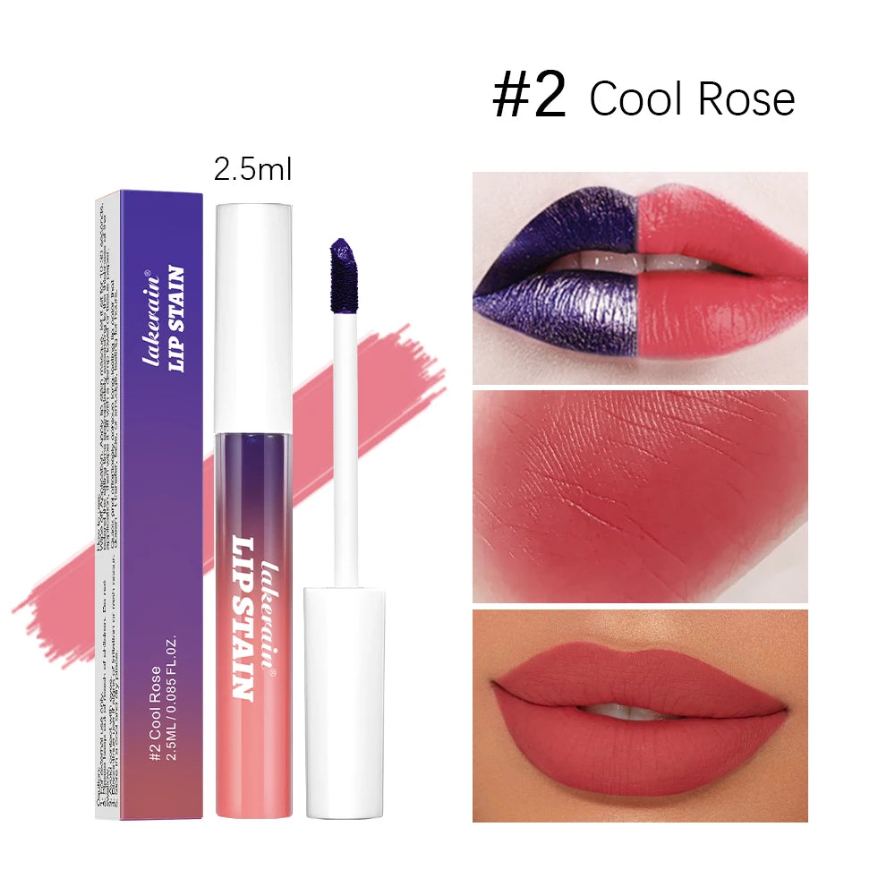 Long Lasting Lip Inks Korean Matte Lip Tint Peel Off Matte Tick for Lips Stick Free Shipping Liquid Lipstick Waterproof Makeup Peaceful Pleasures Health and Wellness 2rose