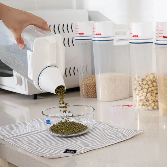 Airtight Rice & Grain Storage Container with Measuring Cup Food Storage Container Oasis Select