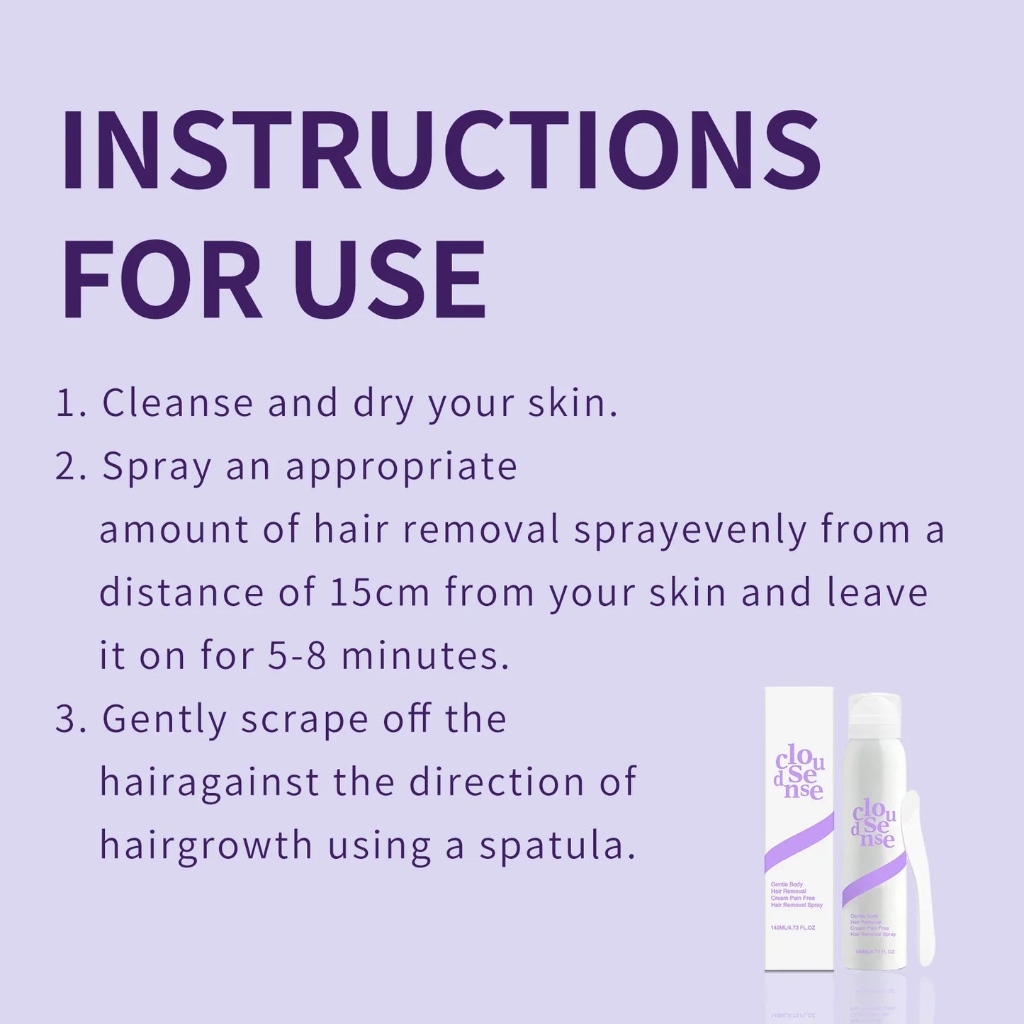 Gentle Hair Removal Spray – Depilatory Foam for Smooth Skin