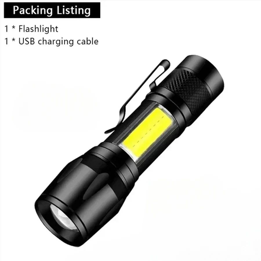 KDULIT LED Tactical Flashlight – 2300 Lumen, Zoom, USB Rechargeable