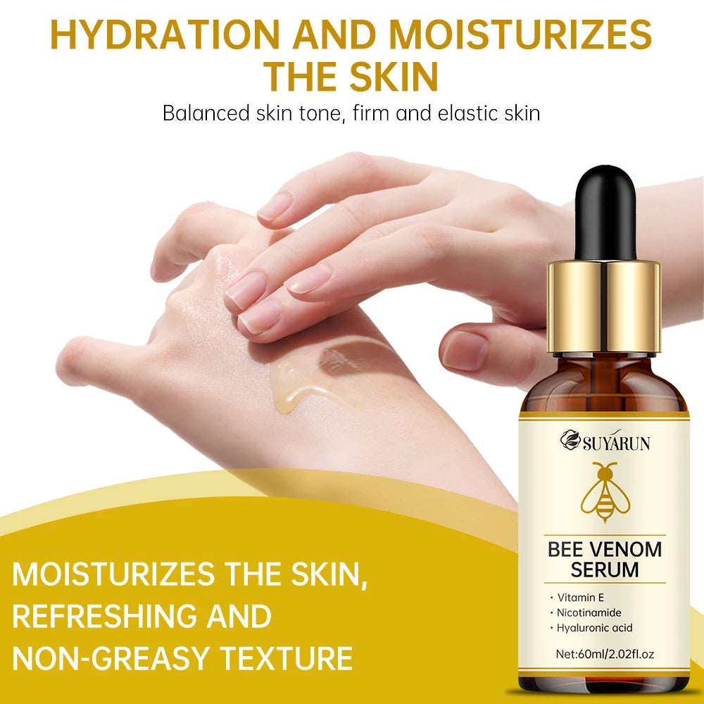 SUYARUN Vitamin E & Hyaluronic Acid Honey Face Serum - Hydrating Anti-Aging Brightening Skin Care, Nourishing Repair. Peaceful Pleasures Health and Wellness