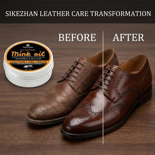 Mink Oil Leather Conditioner & Shoe Polish – 100g/50g Balm Leather Care Cream Oasis Select