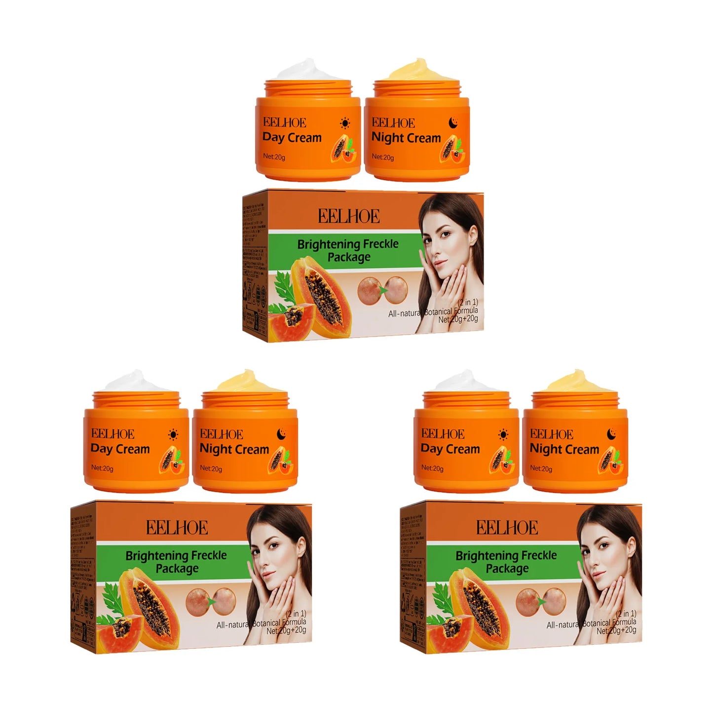 Papaya Day & Night Brightening Cream Set – Dark Spot Corrector