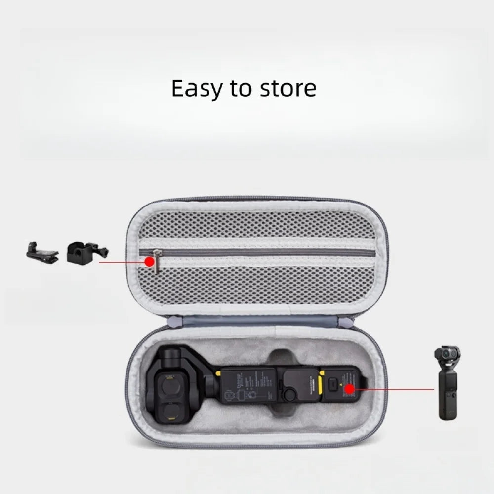 PU Storage Case For DJI Pocket 4Pro Shock-Resistant And Drop-Proof Travel Case Mesh Pocket Is For Storing Small Accessories Peaceful Pleasures Health and Wellness