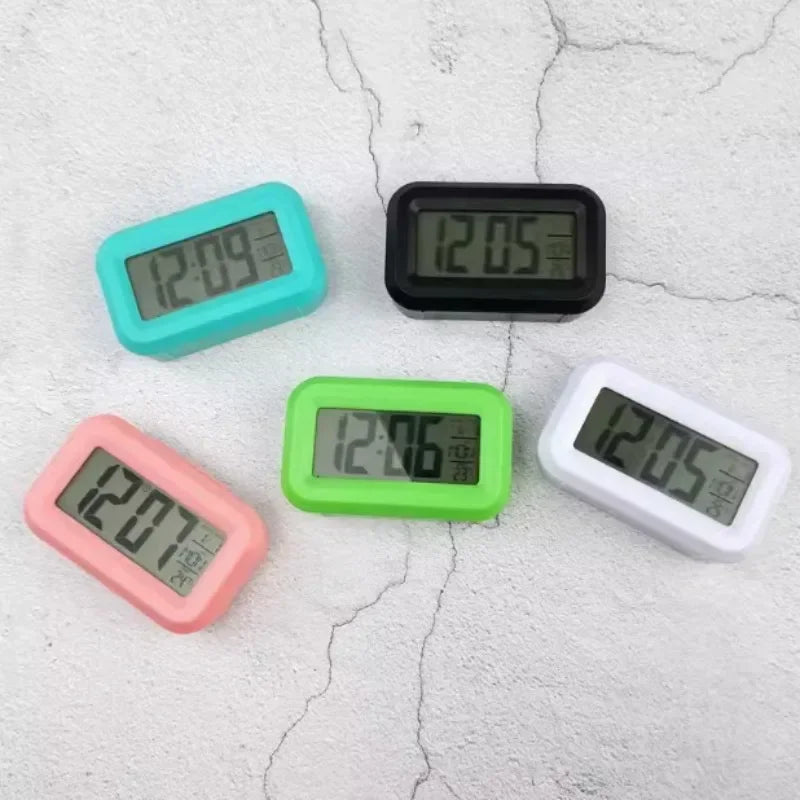 Modern LED Digital Alarm Clock with Calendar Temperature Display, Smart Desk Clock for Home Office Bedroom Decor, Snooze Night Peaceful Pleasures Health and Wellness
