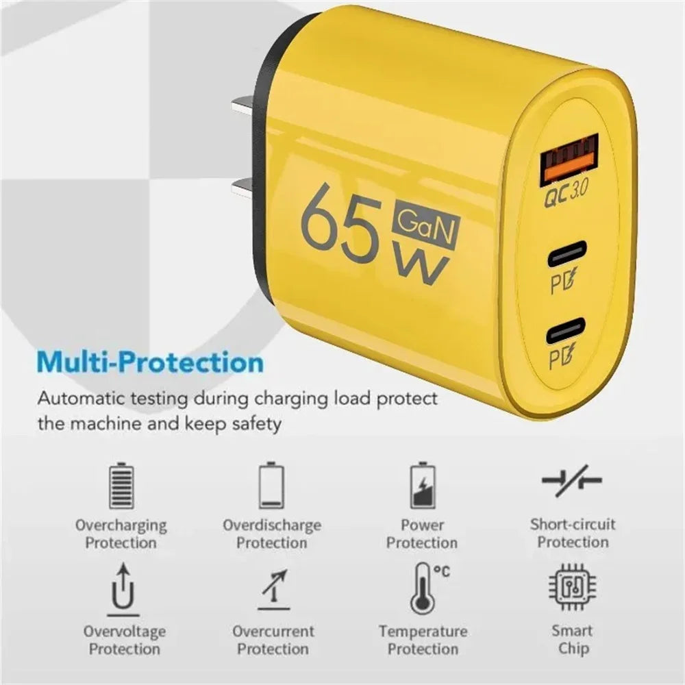 65W GaN USB-C Fast Charger | iPhone Samsung Xiaomi