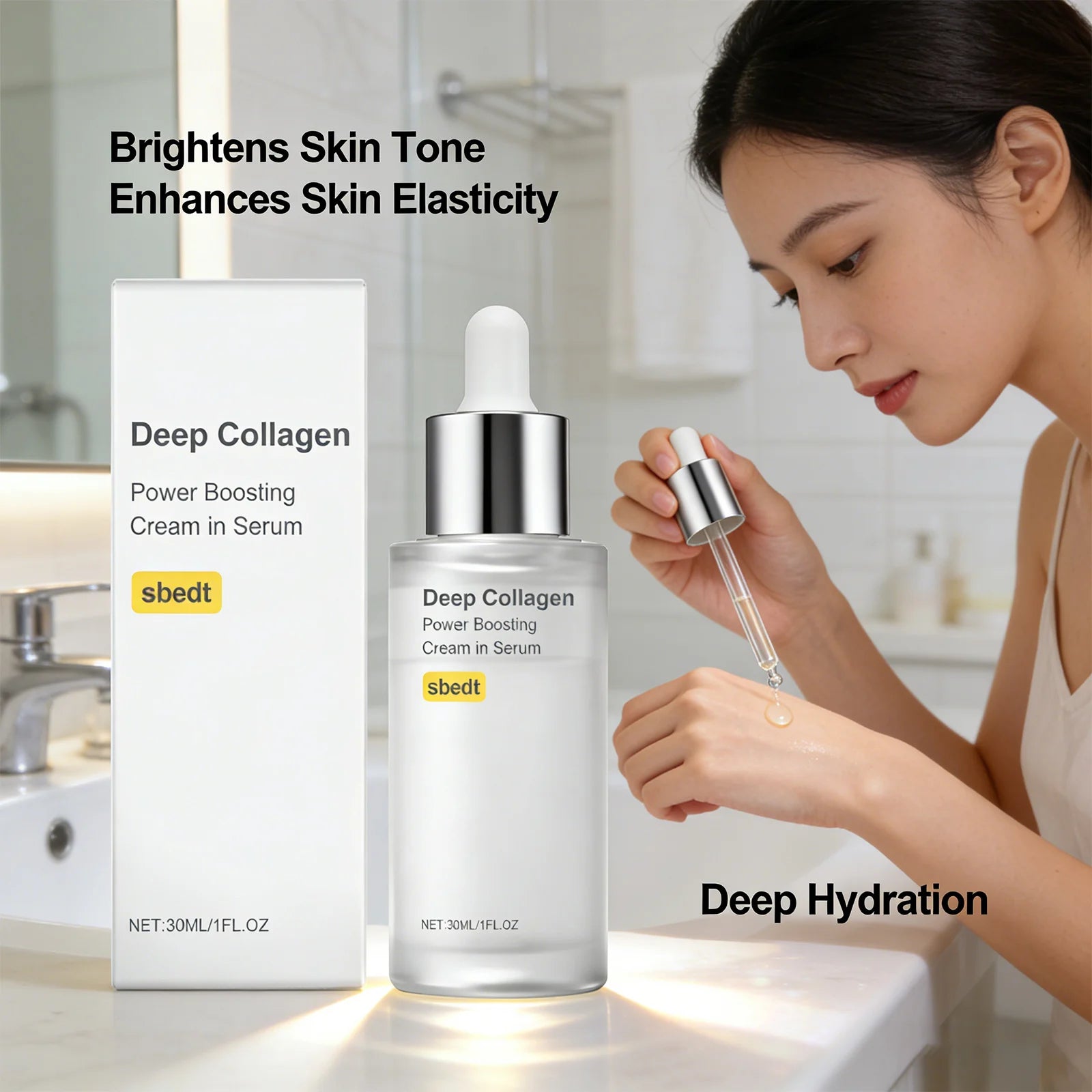 Collagen Moisturizing Essence Smoothing Skin Fine Lines Relieve Dryness Improve Skin Smoothnes Nourishing Daily Skin Care Serum Peaceful Pleasures Health and Wellness