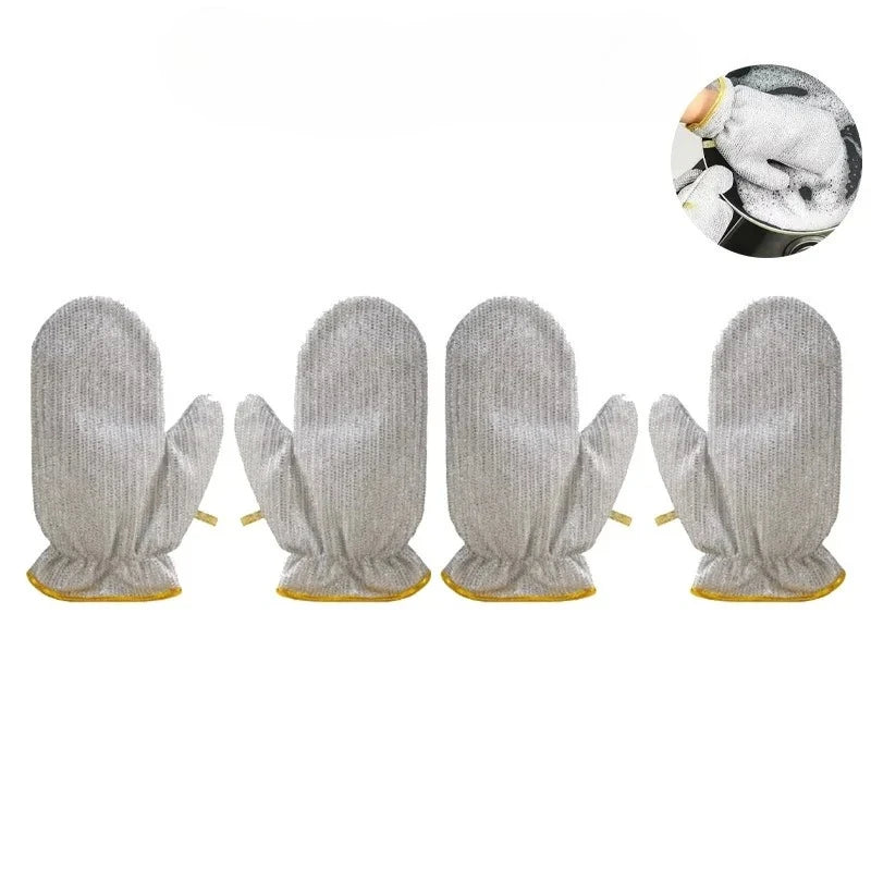 Silver Wire Dishwashing Gloves – Reusable Kitchen Scrubbers