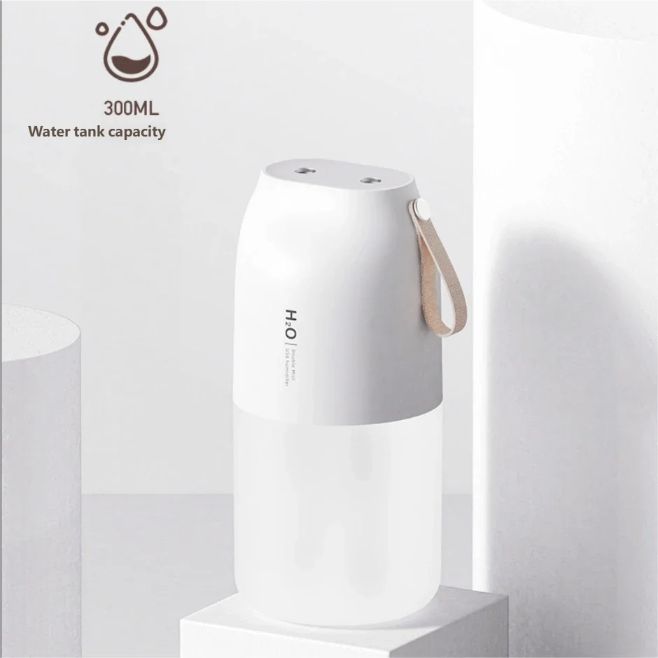 HOMEFISH Wireless Dual Nozzle Mini Humidifier with LED Light