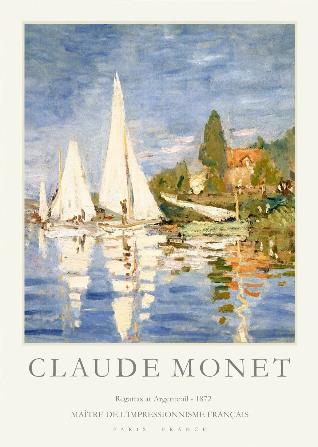 Claude Monet Abstract Landscape Canvas Wall Art | Unframed Print
