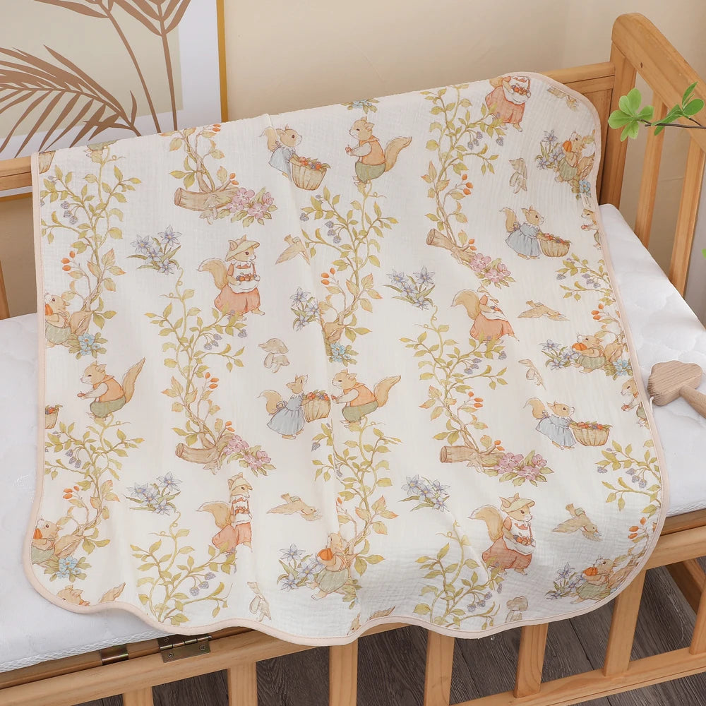 Newborn Baby Bath Towel | Soft Cotton Bamboo Gauze Blanket